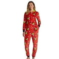thumbnail image 1 of Women's Grinch Minky Union Suit Pajamas with Pockets - Red, X-Large, 1 of 1