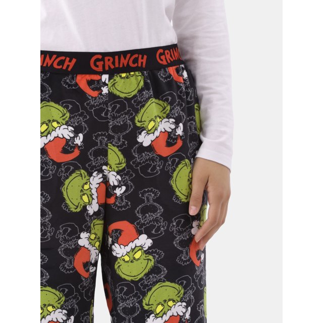 Dr. Seuss Women's Grinch Velour Sleep Pants, Sizes XS3X