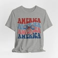 thumbnail image 1 of Women's Groovy Retro America Coquette Bow 4th of July Shirt, 1 of 12