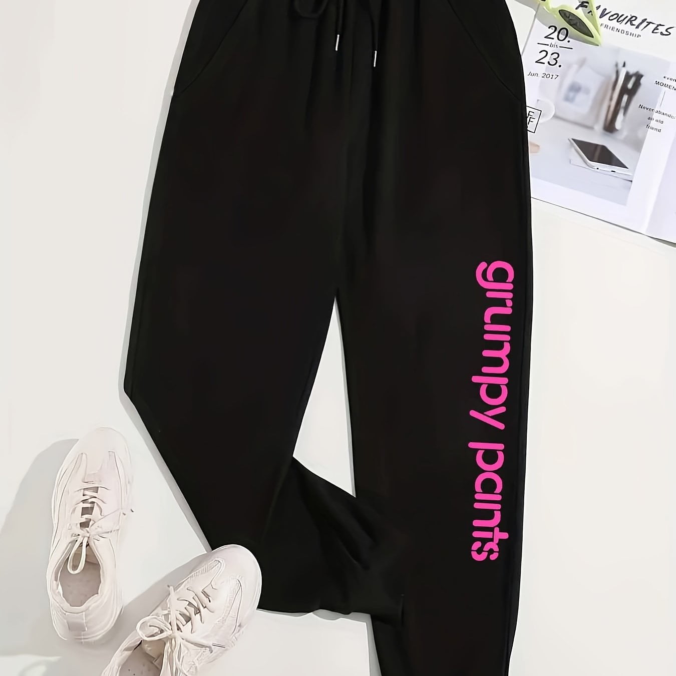 Women s Grumpypants Joggers Elastic Waist Drawstring Sweatpants Casual Athletic Pants For Spring Autumn Fall Comfy Sport Style Lounge Wear Walmart