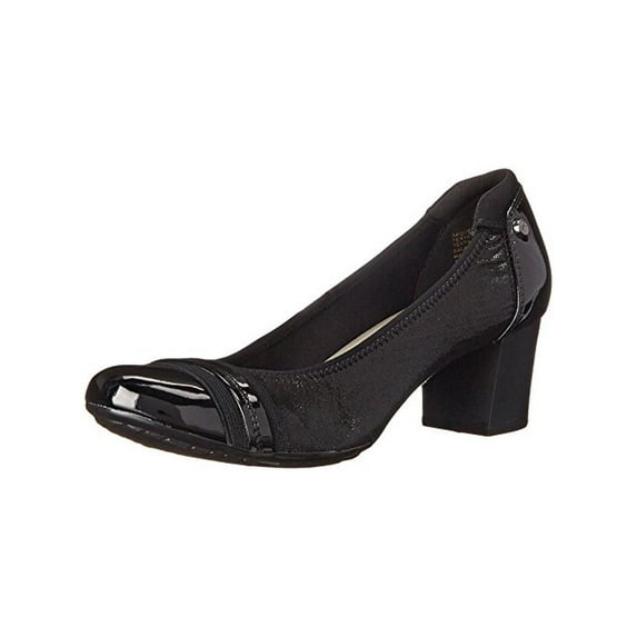 Anne Klein Womens Guardian Patent Toe Cap Pumps
