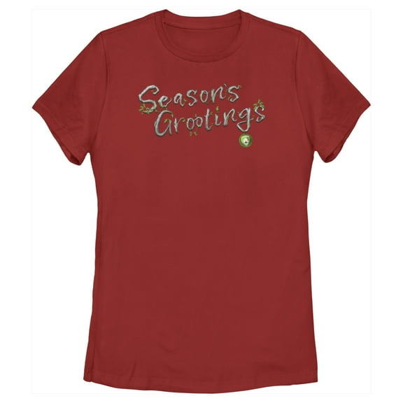 Women's Guardians of the Galaxy Holiday Special Season's Grootings Graphic Tee Red Large
