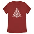 thumbnail image 1 of Women's Guardians of the Galaxy Holiday Special Silhouettes Christmas Tree Graphic Tee Red 2X Large, 1 of 4