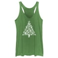 thumbnail image 1 of Women's Guardians of the Galaxy Holiday Special Silhouettes Christmas Tree  Racerback Tank Top Envy Green Small, 1 of 4