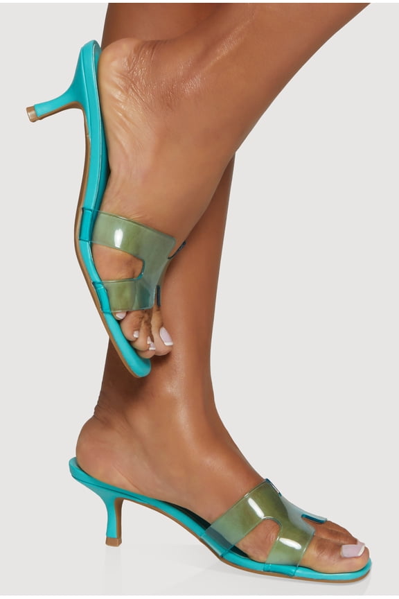 Women's H Band Open Toe Mid Heel Sandals
