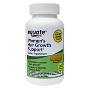 Equate Womens Hair Growth Support Dietary Supplement, 120 Capsules - Promotes Normal Hair Growth and Strong Hair.