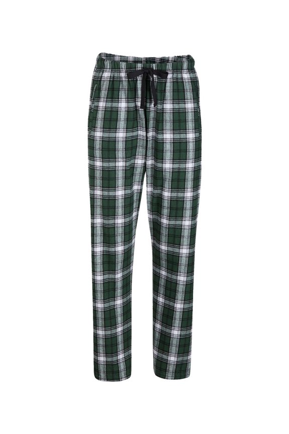 BW6620 Women's Haley Flannel Pant-Green/White Pl-M