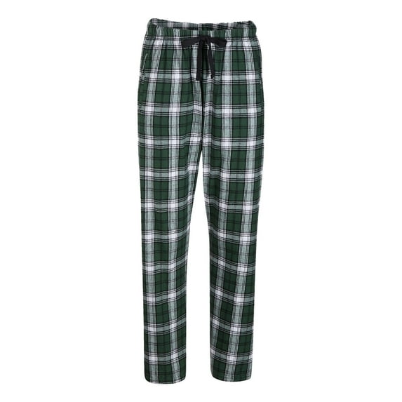 Boxercraft BW6620 Women's Haley Flannel Pant-Green/White Pl-S