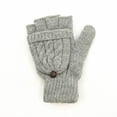 thumbnail image 1 of Women's Half Fingerless Gloves Convertible Flip Knitted Wool Mitten Warm Gloves, 1 of 8