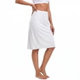 thumbnail image 1 of Women's Half Slip Underskirt, Mid Length Elastic Waist Under Dress Liner, Soft Smooth Seamless Breathable Ladies Slip Skirt for Daily Wear, Formal Dresses, Layering, 1 of 8