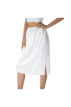 Women's Half with Lace Hem, Elastic Waist, Knee Length, for Dresses, Comfortable