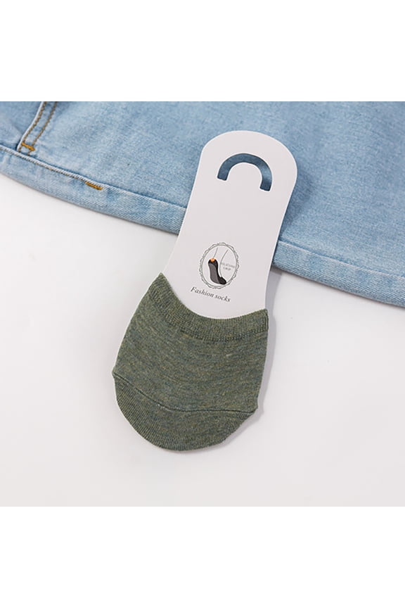 Women's Half Socks, Invisible Toe Cover Liners, Thin Short Forefoot Socks for Sneakers and Slippers, Available in Multiple Colors, Soft Breathable Cotton No Show Socks - Green