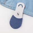 thumbnail image 1 of Women's Half Toe Invisible Socks, Open Toe No-Show Liner Socks, For Ballerina Flats, Mules, Sandals, 1-Pair Pack Blue 1 pair, 1 of 2