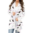 thumbnail image 1 of Women's Halloween Cardigan Long Sleeve Knitted Sweater Fall Winter Cozy Casual Mid Length Printed Open Front Tops for Daily Wear Outfit, 1 of 4