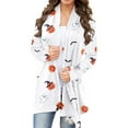 thumbnail image 1 of Women's Halloween Cardigan Long Sleeve Printed Knit Sweater Casual Fall Winter Tops Cozy Loose Fit Mid Length Outerwear, 1 of 4