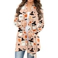 thumbnail image 1 of Women's Halloween Cardigan Sweater Fall Long Sleeve Open Front Casual Loose Fit Top for Women Comfortable Stylish Outwear, 1 of 4