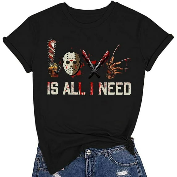 Women’s Halloween Casual Tee – Funny Spooky Graphic T-Shirt