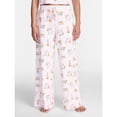 thumbnail image 1 of Women's Halloween Fall Hacci Knit Sleep Pants, Mid Rise Lounge Pants with Drawstring Elastic Waist and Pockets, Soft Casual Pajama Trousers with Seasonal Print, Sizes XS-3X, 1 of 6