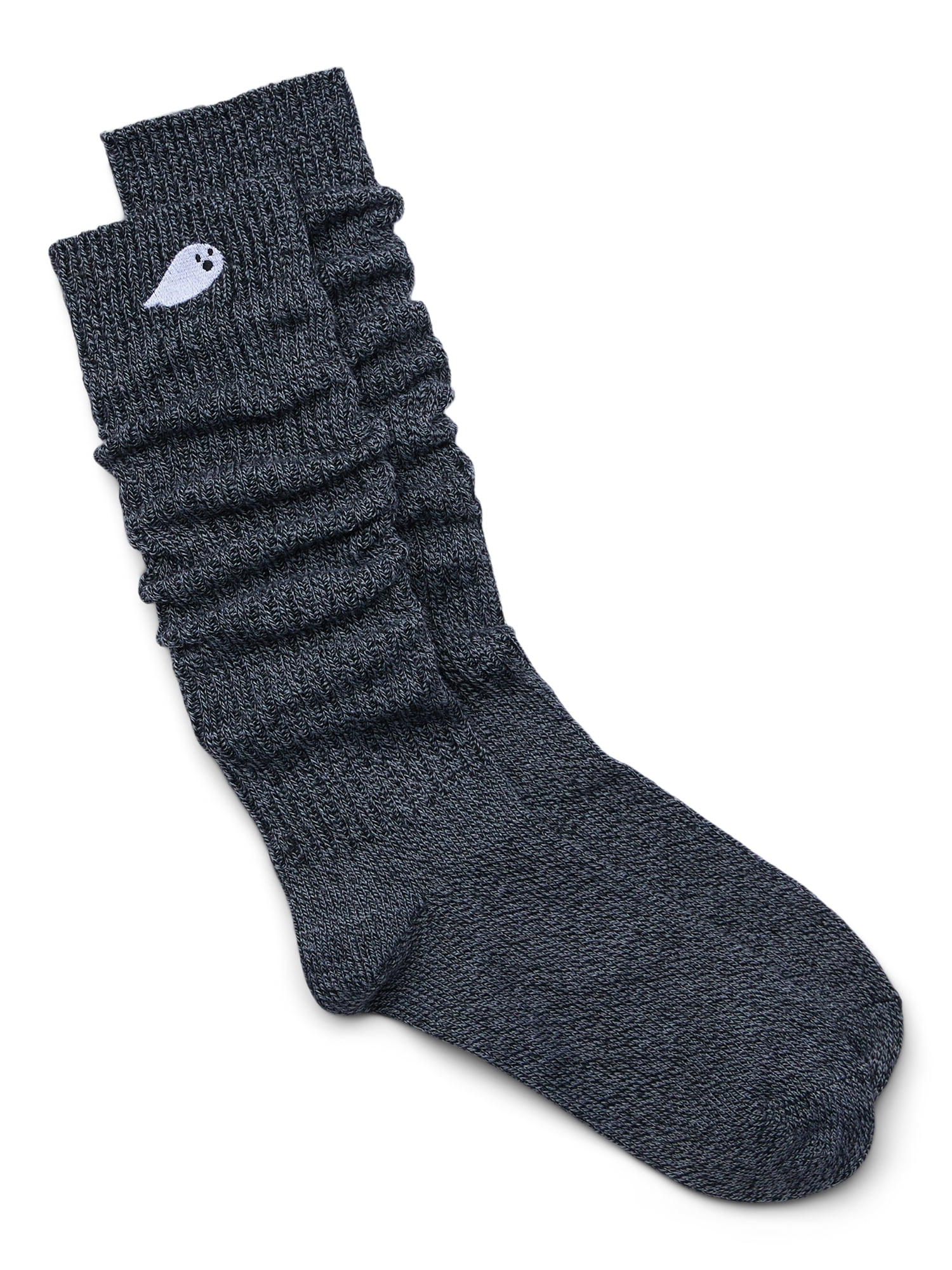 Women’s Halloween Ghost Slouch Socks from Way to Celebrate, Size 4-10