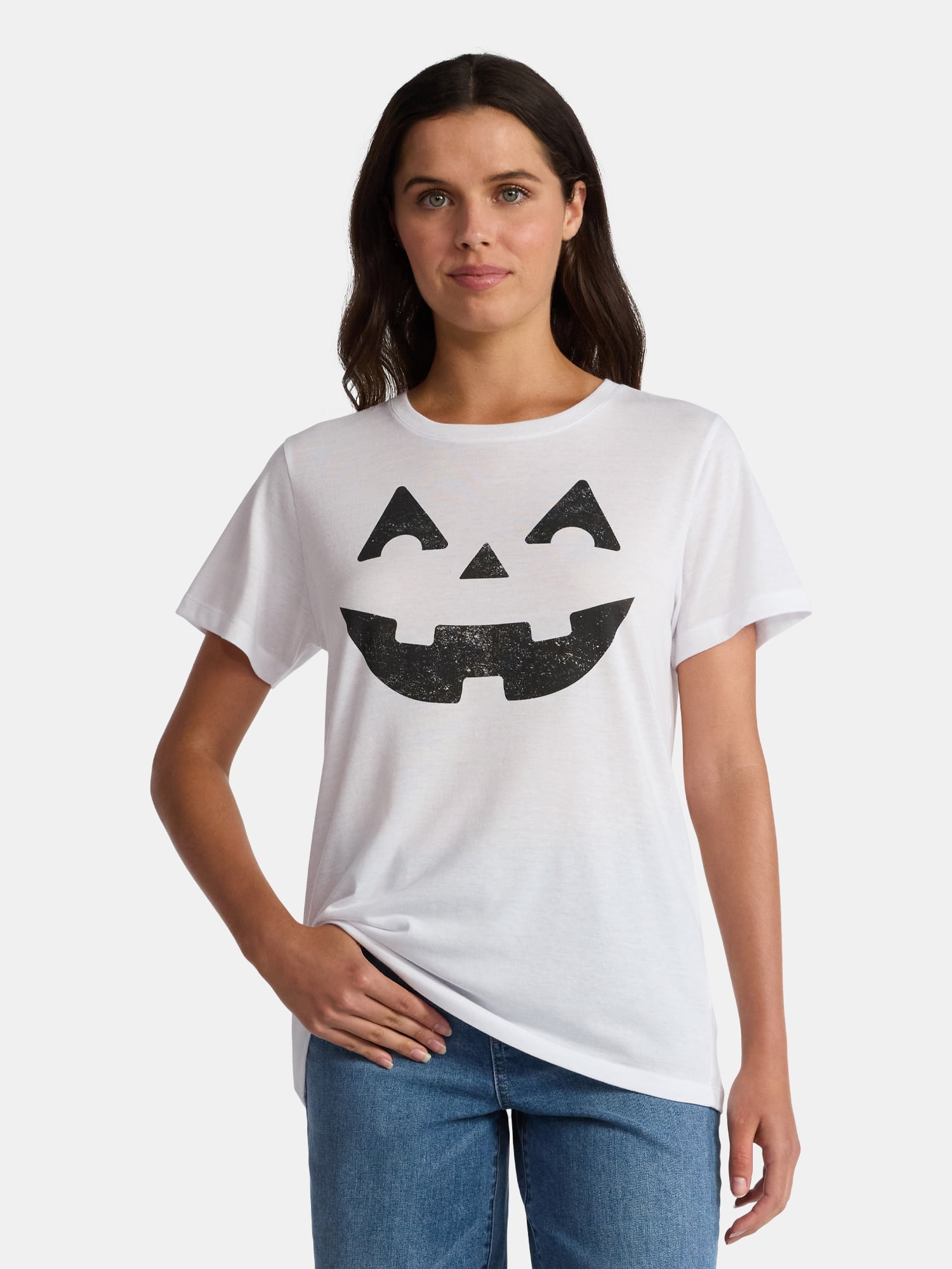 Halloween Women's Good Face Graphic Tee from Way to Celebrate, Sizes S-XXXL
