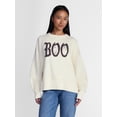thumbnail image 1 of Women's Halloween Gothic Boo Graphic Fleece from Way to Celebrate, Sizes S-4X, 1 of 5