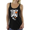 thumbnail image 1 of Women's Halloween Graphic Racerback Tank Tops Skeleton Baby, 1 of 4