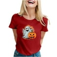 thumbnail image 1 of Women's Halloween Graphic T-Shirt Cute Printed Fashion Tee Casual Comfortable Ladies Top, 1 of 3