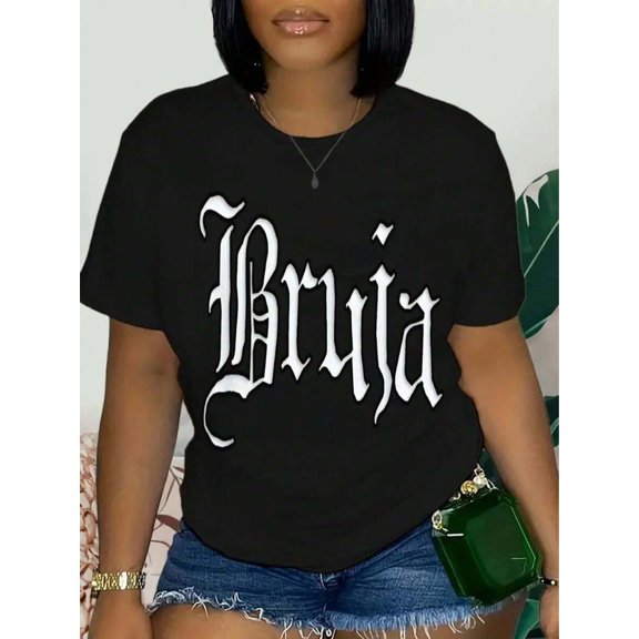 Women's Halloween Graphic Tee - Stretch Cotton Fit Short Sleeve Crew Neck Tee, Machine Washable Casual Summer Tops For Halloween Party And Casual Outfit, Halloween Costume.