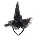 thumbnail image 1 of Women's Halloween Headband Witch Sequin Lace Masquerade Hair Piece Spooky Accessory for Party, 1 of 5