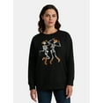 thumbnail image 1 of Women's Halloween Howdy Graphic Fleece Sweatshirt from Way to Celebrate, Sizes S-3XL, 1 of 5