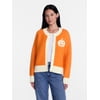Women's Halloween Jack O Lantern Cardigan Sweater 
