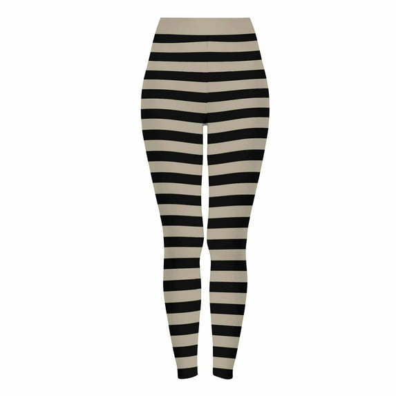Women's Halloween Leggings Stretchy Stripe Printed Legging Tights High Wasit Soft Holidays Pants 2025 Trendy