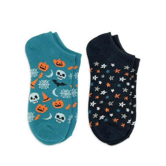 Women's Halloween No-Show Socks, 2-Pack, Size 4-10
