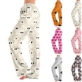 thumbnail image 1 of Women's Halloween Pajama Pants Loose Fit Sleepwear Lounge Bottoms with Fun Print, Cozy Comfy Pajama Bottoms for Home Party Sleep Beige L, 1 of 5