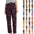 thumbnail image 1 of Women's Halloween Pajama Pants Soft Ghost Pumpkin Printed Sleepwear Stretch Long Lounge Bottoms Casual Sleep Pants S-5XL, 1 of 5
