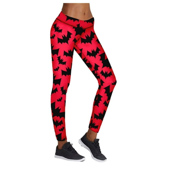 Women's Halloween Print Leggings Full Length Base Layer Casual Pants Fall Fashion Fitness Workout Comfort Stretch