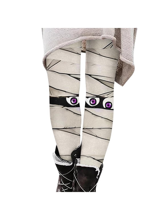 Women's Halloween Print Leggings High Waisted Elastic Yoga Pants Tummy Control Lounge Pants for Workout Athletic Yoga