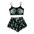 thumbnail image 1 of Women's Halloween Print Sleeveless Vest Shorts Pajama Set Casual Comfortable Home Wear Holiday Outfit, 1 of 2