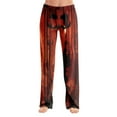 thumbnail image 1 of Women's Halloween Pumpkin Face Lounge Pants, Soft Elastic Waist Pajama Bottoms, Spooky Sleepwear for Fall and Holiday Parties,Vermilion XL, 1 of 7