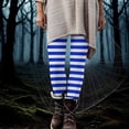 thumbnail image 1 of Women's Halloween Striped Print Leggings, Stretch Casual Sports Fitness Tight Yoga Pants Multicolor 3XL, 1 of 9