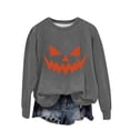 thumbnail image 1 of Women's Sweatshirts Funny Fashion Cute Graphic Shirts Long Sleeve Crewneck Casual Oversize Pullover Fall Warm Sweat Shirt Vintage 2025 Gray M, 1 of 3
