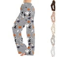 thumbnail image 1 of Women's Halloween Themed Pajama Pants Relaxed Fit Long Trousers Soft Loungewear For Nightwear XL, 1 of 6