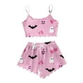 thumbnail image 1 of Women's Halloween Themed Sleeveless Camisole Top and Shorts Pajama Set for Cozy Comfortable Sleepwear and Wear, 1 of 2