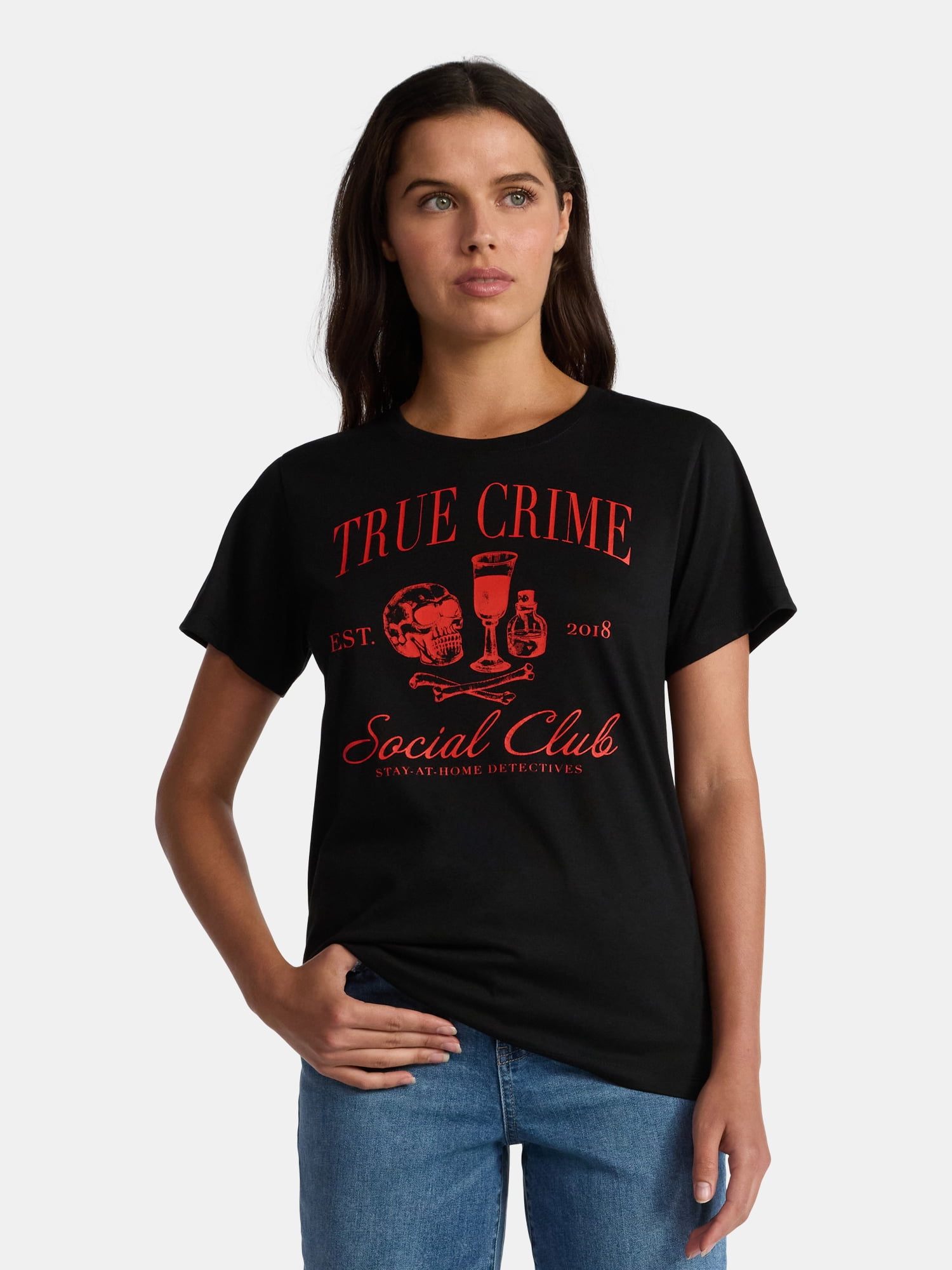 Halloween Women's True Crime Graphic Tee from Way to Celebrate, Sizes S-XXXL