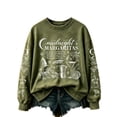 thumbnail image 1 of Women’s Halloween Vintage Washed Crewneck Sweatshirt Long Sleeve Witch Graphic Oversized Pullover Casual Fall Party Top Green XXL, 1 of 2