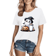 thumbnail image 1 of Women’s Halloween White Ghost Shirts – Fun Spooky Graphic, Casual Fashion Party T-Shirt, 1 of 8