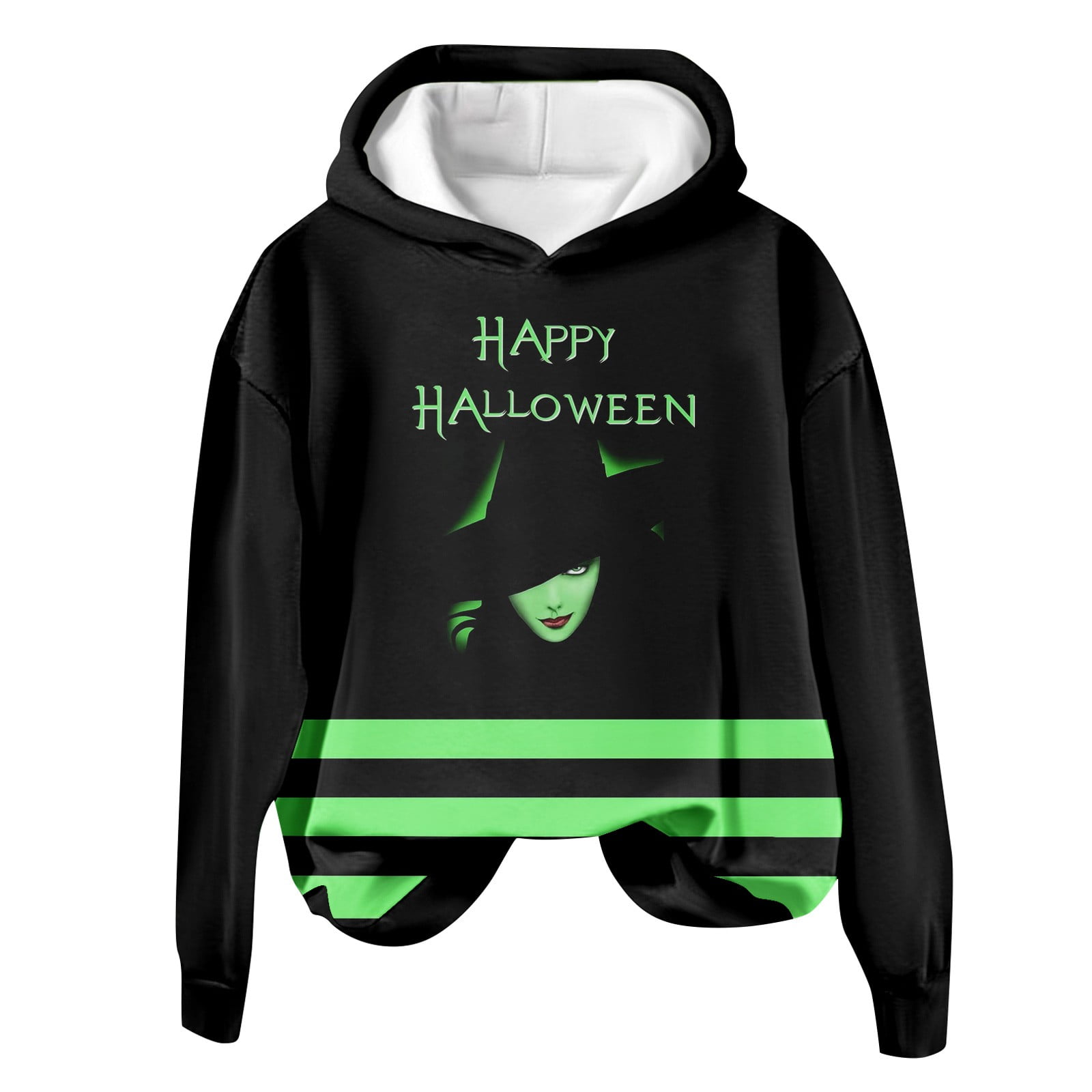 Women's Halloween Witch Hoodie Funny Graphic Pullover Sweatshirt