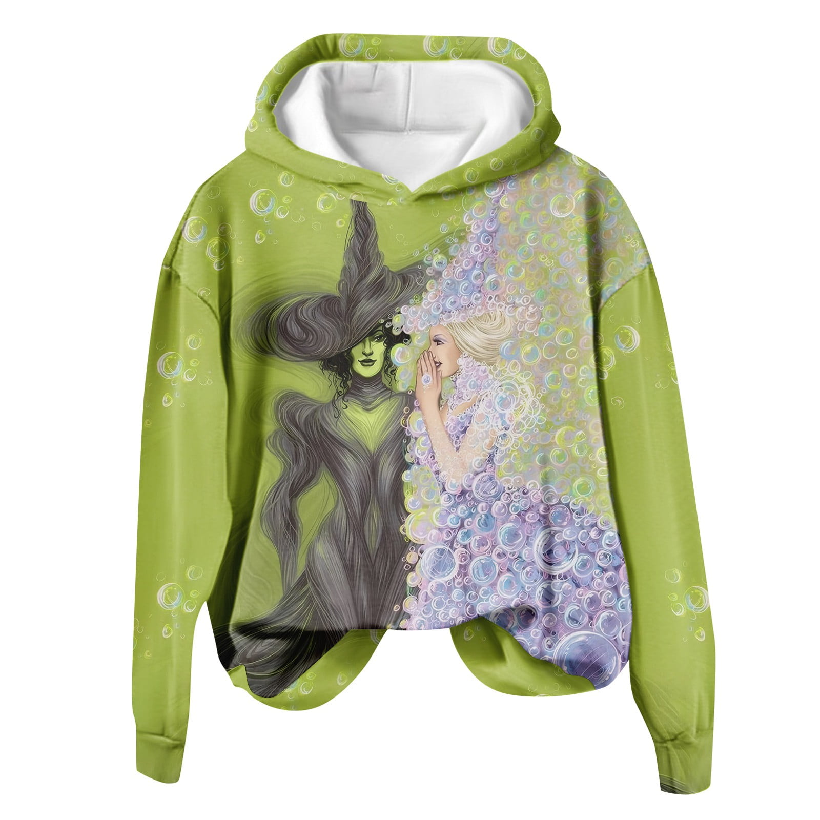 Women's Halloween Witch Hoodie Funny Graphic Pullover Sweatshirt