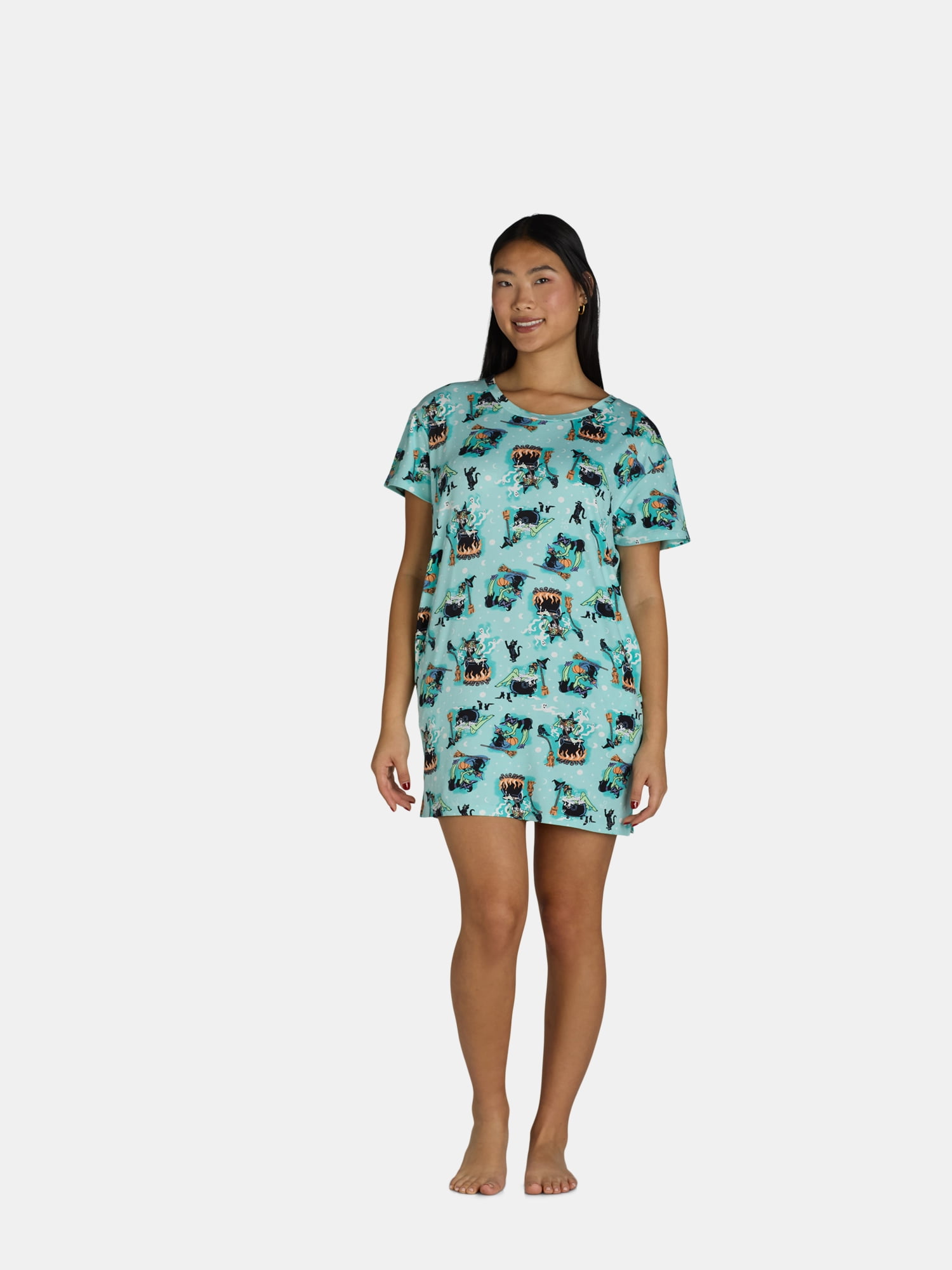 Women's Halloween Witch Sleepshirt Top by Way to Celebrate
