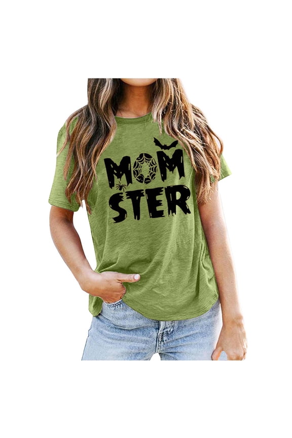 Women's Halloween Witchy Short Sleeve T-Shirt Spellbinding Graphic Tee Casual Comfortable Top